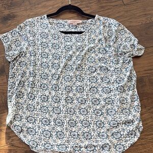 Philosophy Women's Blue Patterned Top